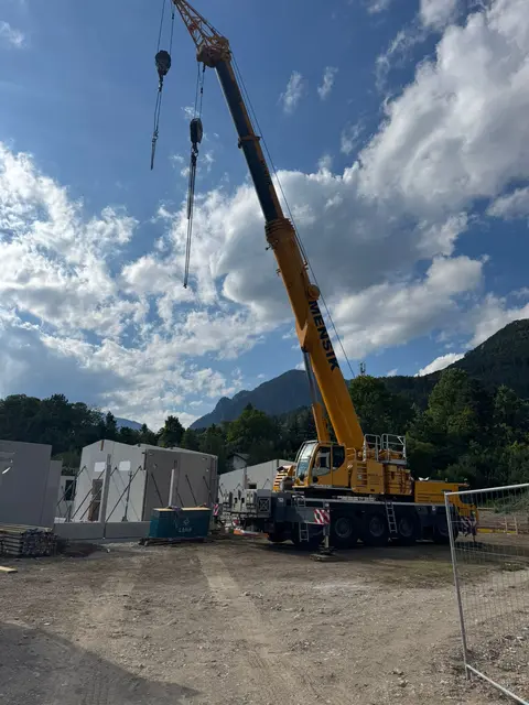 Blick auf die Baustelle Kindergarten in Payerbach. | Foto: Gemeinde Payerbach