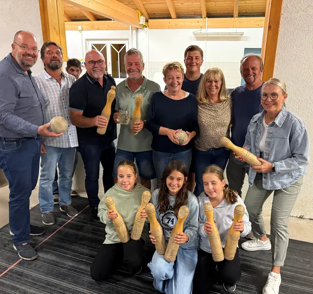 Kajetan Glantschnig (links), Michael Dreier ( 2. vo li), Gerald Grebenjak (§. vo li), Poldi Steindorfer (5. vo re)