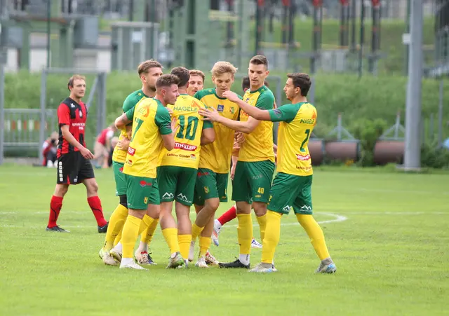 Aufsteiger Haiming hatte im ersten Saisonheimspiel gleich vier Mal Grund zum Jubeln. | Foto: Peter Leitner