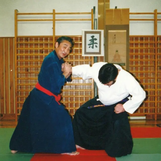 Als Gastlehrer im JJVO: Der Gründer und Shodai Sōke des Jigenryū Jūjutsu, Harada Shinsei-sensei (†).