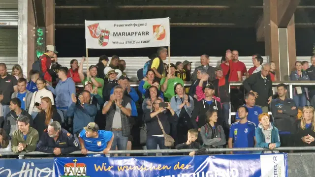 Der Fanclub der Feuerwehrjugend Mariapfarr, die beim 25. Bundesfeuerwehrjugend-Leistungsbewerb in Weiz, vom 21. bis 24. August 2025, vertreten war. | Foto: Freiwillige Feuerwehr Mariapfarr