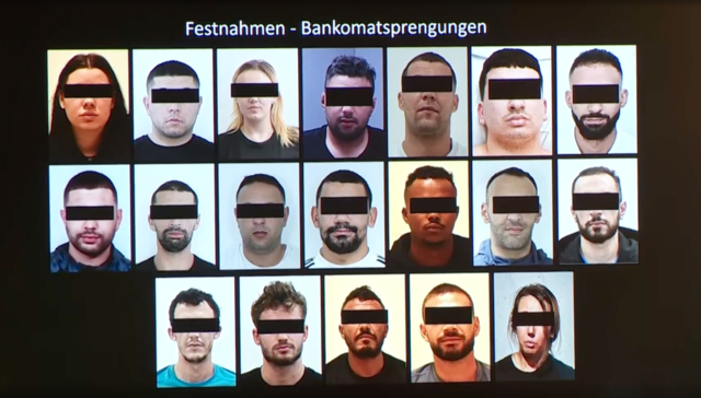 Seit dem Ausgangspunkt der Ermittlungen im Februar zu den Bankomatsprengungen konnten insgesamt 19 Personen festgenommen werden. | Foto: Screenshot PK