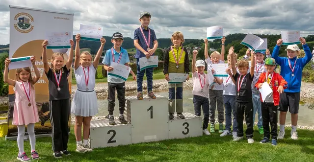 Siegerehrung bei der Clubmeisterschaft der Kinder in St. Oswald bei Freistadt. | Foto: GC Mühlviertel St. Oswald-Freistadt