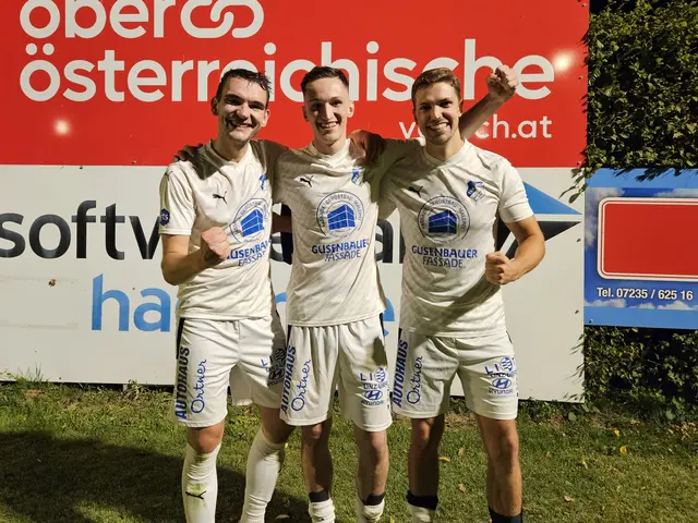 Georg Rogl, Benedikt Brunner und Alexander Lindmeir (von links) trafen für Wartberg. | Foto: MeinBezirk