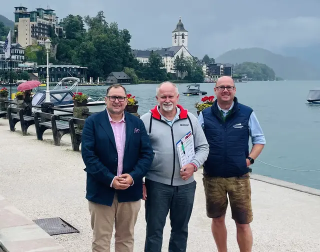 Ronald Eichenauer, Veranstalter Armin Schwarz und Touristiker Thomas Möslinger. | Foto: Eichenauer