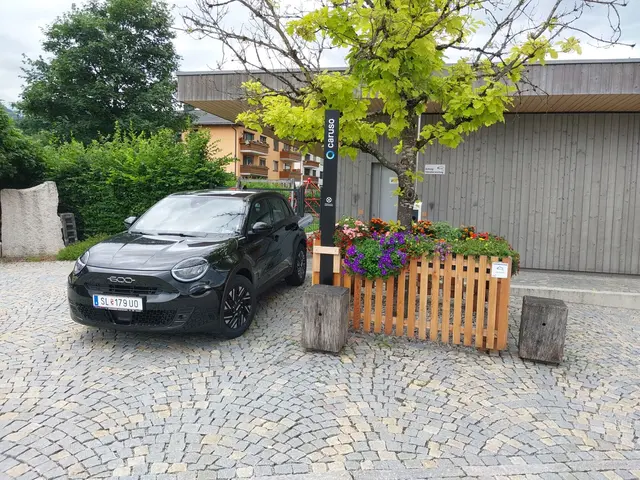 Eine der drei neuen Carsharing-Stationen in Grödig, im Försterweg 10. | Foto: Caruso
