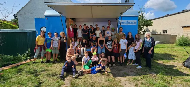 Kinder und Jugendliche beim Sommercamp in Deutsch Jahrndorf. | Foto: Pfarramt Gemeindeverband Nordburgenland