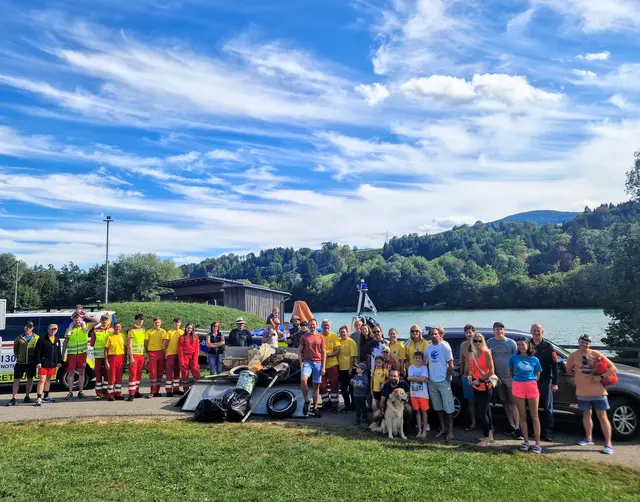 Zusammen mit den gesammelten Funden der Vorjahre wurde die "erste Tonne Müll" aus der Drau entfernt. | Foto: Stefan Salzmann