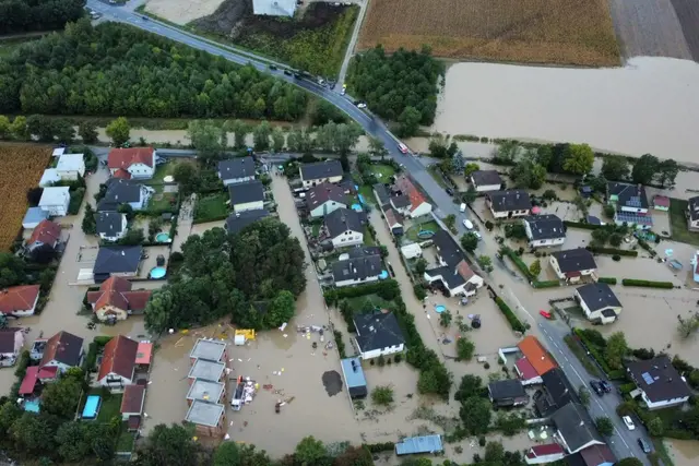 Die Siedlung in Höbersdorf war besonders betroffen. | Foto: BFKDO Korneuburg