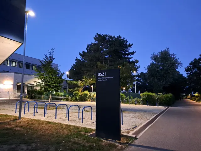 Die schwache Beleuchtung beim Vorplatz des Universitätszentrums (USZ) Auf der Schmelz wurde durch mehrere hellere Lampen verbessert. | Foto: BV15