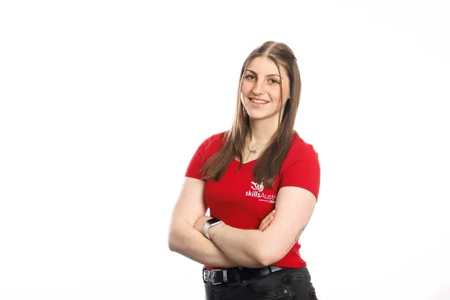 Maria Gesslbauer aus dem steirischen Fischbach zeigt ihr Können in Dänemark. | Foto: SkillsAustria/Wieser