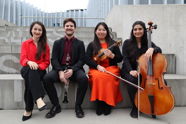 Vier Wiener Studenten – sie nennen sich selbst Quatuor Messiaen – spielen das bekannte „Quartett für das Ende der Zeit“. | Foto: Quatuor Messiaen