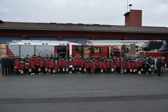 Die Jungflorianis der FF Andorf. Im großen Andorfer Jubiläumsjahr 2026 wird es auch von Seiten der vier Andorfer Feuerwehren Anfang Juli 2026 ein Großereignis geben, nämlich den Landes-Feuerwehrleistungsbewerb | Foto: Schaschinger