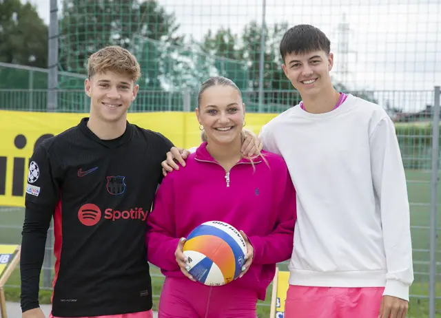 Das Team „Pinkhosen“ v.l.: Manuel Fraunhuber, Raiffeisen-Salzburg-Athletin Sarah Baumgartner und Luan Walke. | Foto: RB Wals-Himmelreich/Waltraud Dorn