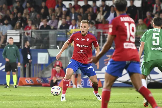 Oskar Repka von Rakow Czestochowa beim Spiel gegen Maccabi Haifa. | Foto: Michal Dubiel / PA / picturedesk.com