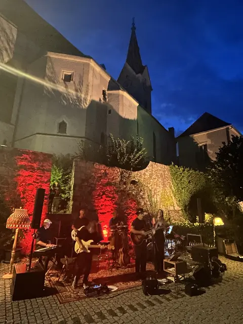 Beste Stimmung beim Ferien-Closing von Musik am Wasser auf der Ybbser Donaulände – rund 400 Besucher waren dabei. | Foto: Andreas Mistelberger-Obermberger
