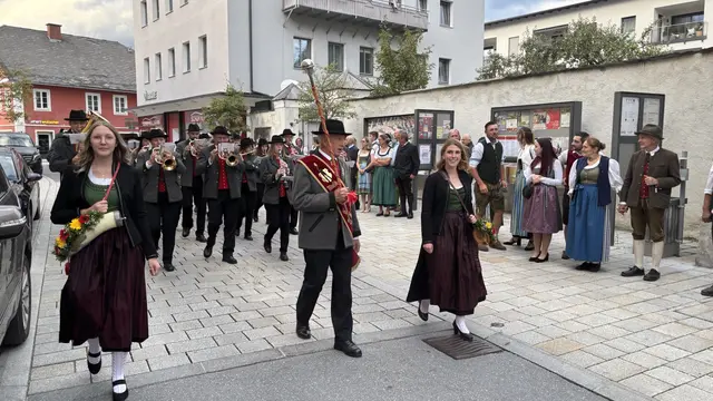 Der Musikverein Seetal-Fresen beim Tamsweger Gamsfest, 22. August 2025. | Foto: pjw