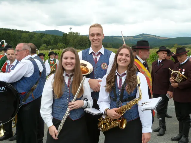 Die Musikanten vom Musikverein Piringsdorf freuten sich sichtlich auf den Start des Festaktes am Samstag, den 29. August 2025.  | Foto: Vanessa Wittmann