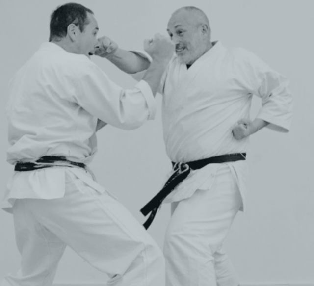 KoDo Österreicher und GenDo Kolbe, neben Sophia Panek zwei der drei Trainer bei Seidoryiu Karate | Foto: Seidoryu Karate Baden