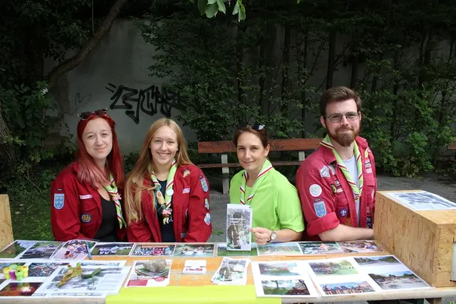 Die Pfadis entsandten Yvonne, Antonia, Birgit und Lukas
