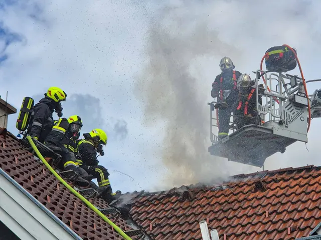 Zehn Feuerwehren bei der Brandbekämpfung. | Foto: www.einsatzdoku.at