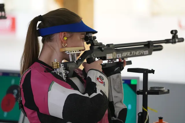Theresa Exenberger erreichte in Runde eins der LAPUA Austrian Hopes in Hallein-Rif bei Salzburg im Luftgewehr-Vergleich den zweiten Platz. | Foto: Christian Kramer / TLSB