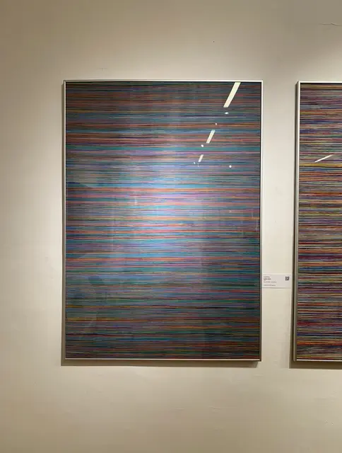 Rudolf Beer
Linien Grün
2023
Acryl auf Papier, 120 x 85 cm | Foto: Josef Goldhofer