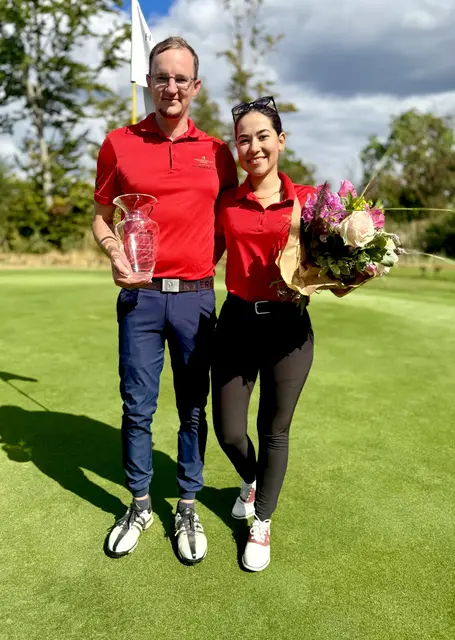 Strahlende Clubmeister im Golfclub Haugschlag, Sebastian Boindl und Carolina Stetzl. | Foto: GC Haugschlag