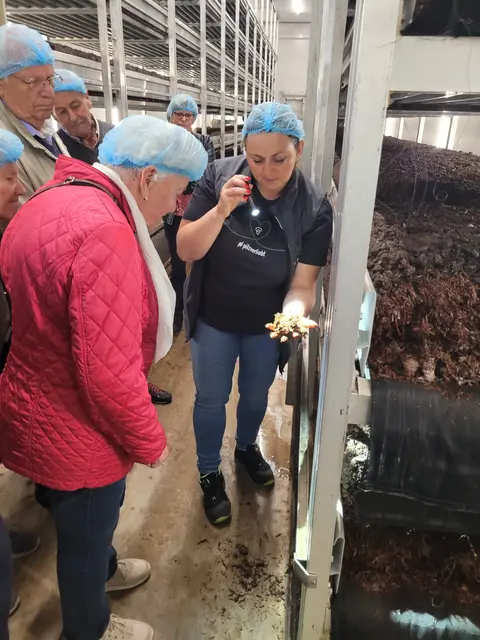 Ein Highlight des Tages: Die Präsentation der Pilzernte mithilfe künstlicher Intelligenz, die den Produktionsprozess anschaulich erklärte. | Foto: Myzelia Produktions- & Vertriebs GmbH