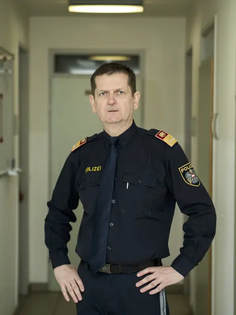Bezirkspolizeikommandant Oberstleutnant Johann Neumüller. | Foto: Santrucek