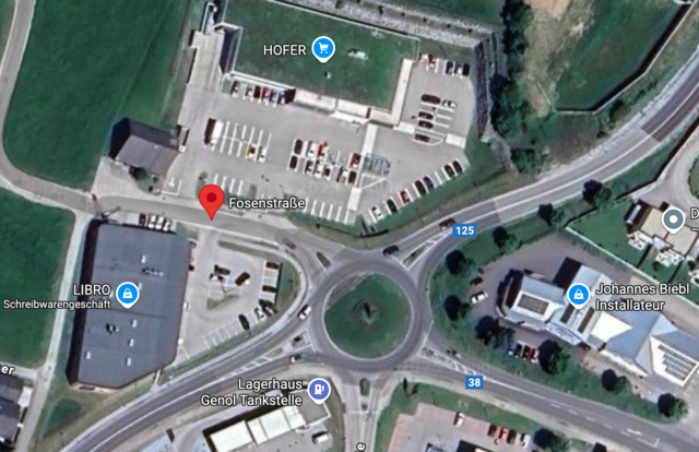 Die Fosenstraße mündet in den Kreisverkehr Nord. | Foto: Google Maps