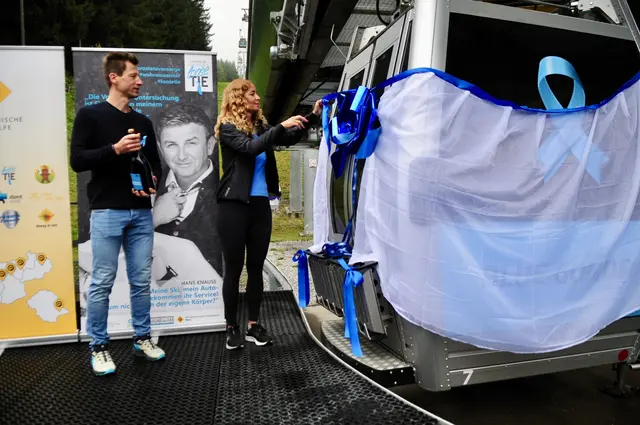 Feierliche und fachkundige Enthüllung der "Blue Gondel" durch Landesrätin Eva Pawlata. | Foto: Hassl