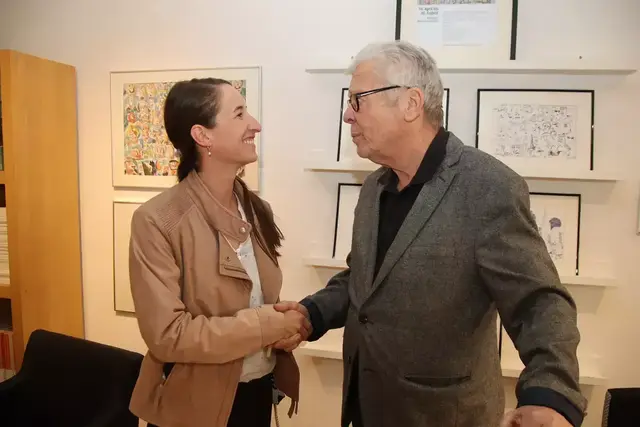 Michael Honzak mit der neuen Museumsleiterin Marlene Anglberger.