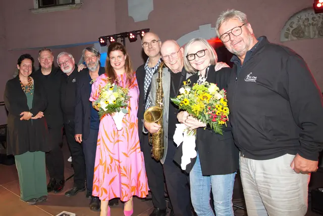 Elisabeth Krisch-Kranich, Linda Myers, Leopold Meiringer sowie Hannes Fröhlich vom JazzClub zeigten sich außerordentlich zufrieden mit dem Verlauf der Veranstaltung. | Foto: JazzClub