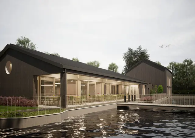 Das Ziel des gesamten Projektes war laut Pointinger Bau, ein ressourcenschonendes Gebäudeensemble mit starker Integration des vorhandenen Teichs zu entwickeln. | Foto: Pointinger Bau