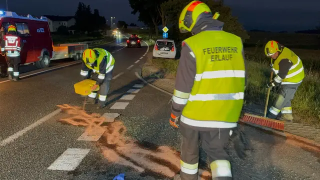 Jede Menge Betriebsmittel waren auf der Fahrbahn ausgeronnen. | Foto: DOKU-NÖ