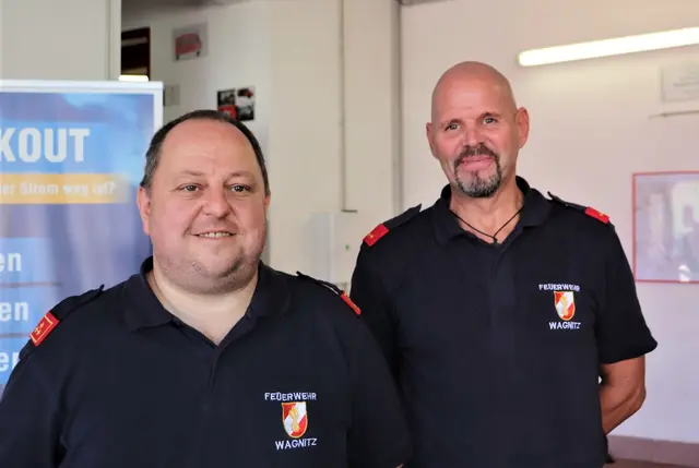 Wolfgang Hödl und Christian Steger organisieren mit ihrem Team der FF Wagnitz ein Fest für Groß und Klein.  | Foto: Edith Ertl