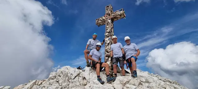 Der 3.003 Meter hohe Kesselkogel im Rosengarten war der 50. Dreitausender für die "Mitterdörfler". | Foto: AV Mitterdorf