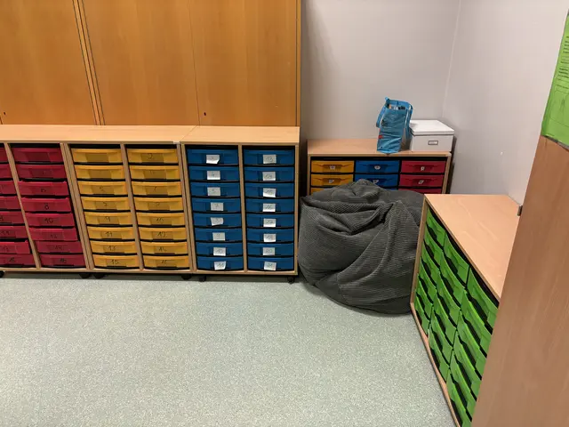 In den Rollkästen finden die Schülerinnen und Schüler alles, was sie für das selbstständige Lernen benötigen.   | Foto: Luca Arztmann/MeinBezirk