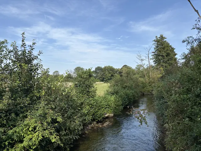 Der Werksbach in Weinburg: Im September letzten Jahres wäre die Fotografin auf der Brücke im Wasser gestanden. | Foto: Lina Chalusch