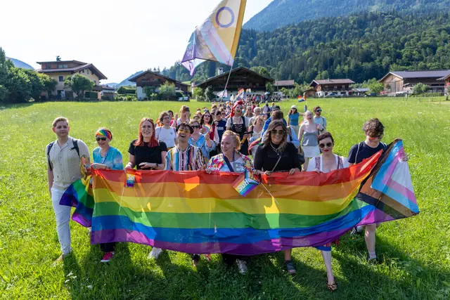 Bei der vierten "Unken Pride" am 19. Juli war der Andrang sehr groß. | Foto: Jakob Koch
