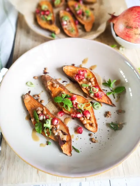Süßkartoffeln mit Tahini-Butter | Foto: Michaela Pretzl