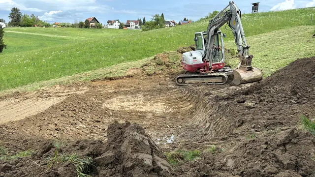 Beim Aushub für die neue Wasserstelle. | Foto: Bezirksjagdamt Deutschlandsberg