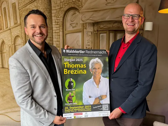 Markus Josl und Christopher Führer freuen sich schon auf ein interessantes Gespräch mit Thomas Brezina. | Foto: Julia Josl