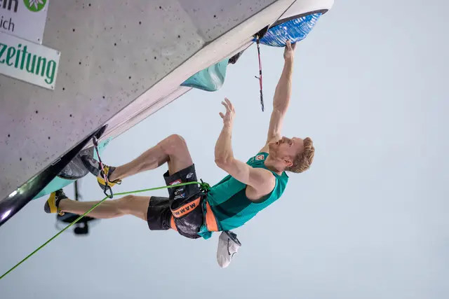 Schubert feiert sein Klettercomeback.  | Foto: KVÖ Haller