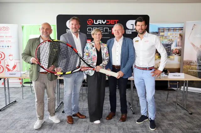 Vorfreude auf die Layjet Open bei Thomas Gneist, Sascha Freitag, Barbara Muhr, Johann Fiedler und Jürgen Melzer (v. l.). | Foto: Alfred Mayer