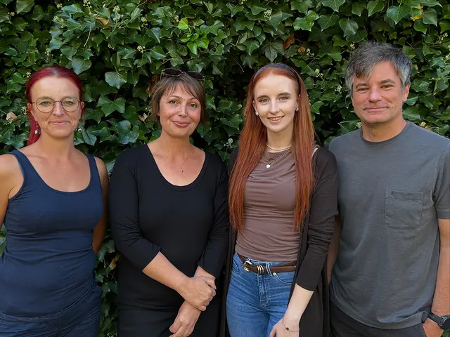 Kinderfreundeortsgruppe wurde in Neumark gegründet: Jennifer Pototschnig (Schriftführerin), Isabella Krainer (Kassierin), Sabine Hörmann (Obfrau) und Wolfgang Moitzi (Landesvorsitzender der Kinderfreunde Steiermark). | Foto: Kinderfreunde