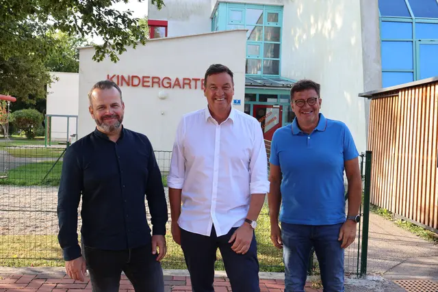 Baumeister Gottfried Unger, Bgm. Jochen Bocksruker und Stadtrat Andreas Albrecher freuen sich auf das Projekt. | Foto: Stadtgemeinde Bärnbach