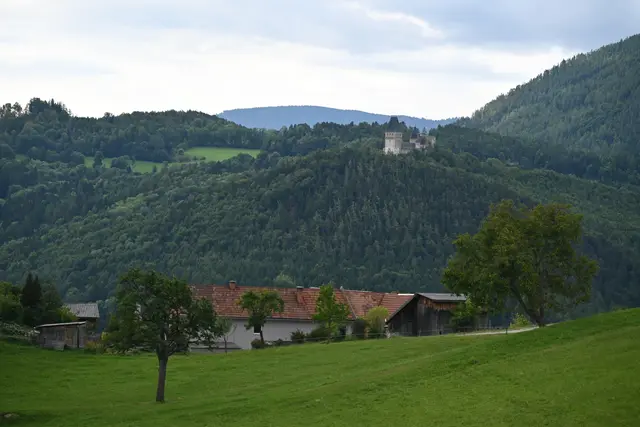 Hinten Schloss Wartenstein