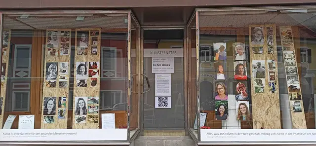 Das ehemalige und jetzt leer stehende Schuhhaus Krampl in Eibiswald 75 ist Schauplatz der Ausstellung "In her Schoes". | Foto: Nina Ortner